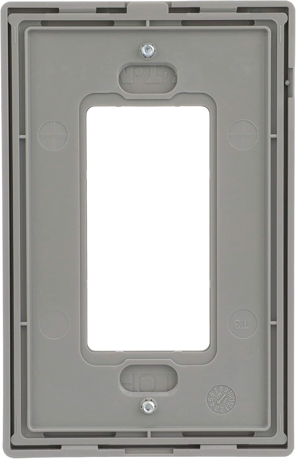 Eaton Silver Granite 1-Gang Screwless Designer Wallplate