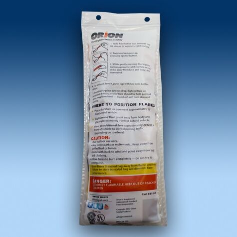 Orion 15-Min Emergency Road Flares, 3-Pk