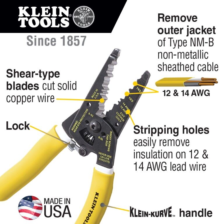 Klein Tools Klein-Kurve Dual NM Cable Stripper/Cutter
