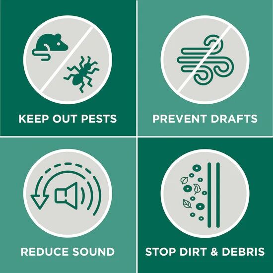 MD Building Products White Aluminum & Vinyl CINCH Self-Adhesive Door Sweep, 36-In X 1/4-In X 2-In