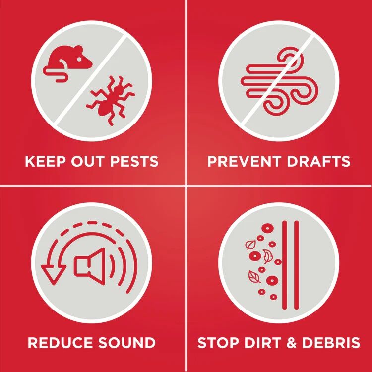 M-D Building Products Brown Vinyl Cinch U-Shape Slide-On Under Door Seal, 2-In x 1 3/4-In x 36-In