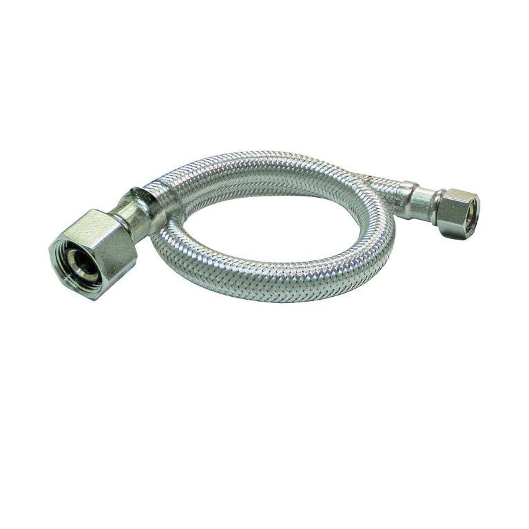 Plumb Pak EZ Series Stainless Steel Sink Supply Tube, 1/2 in FIP x 1/2-In FIP x 20-In