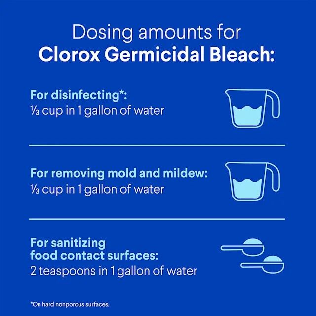 Clorox Unscented Germicidal Bleach, 121-Oz