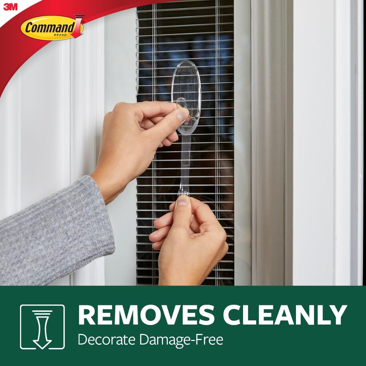Command Large Clear Outdoor Window Hook