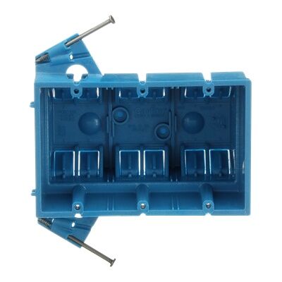 Carlon 3-Gang New Work Nail Mounting Outlet Box
