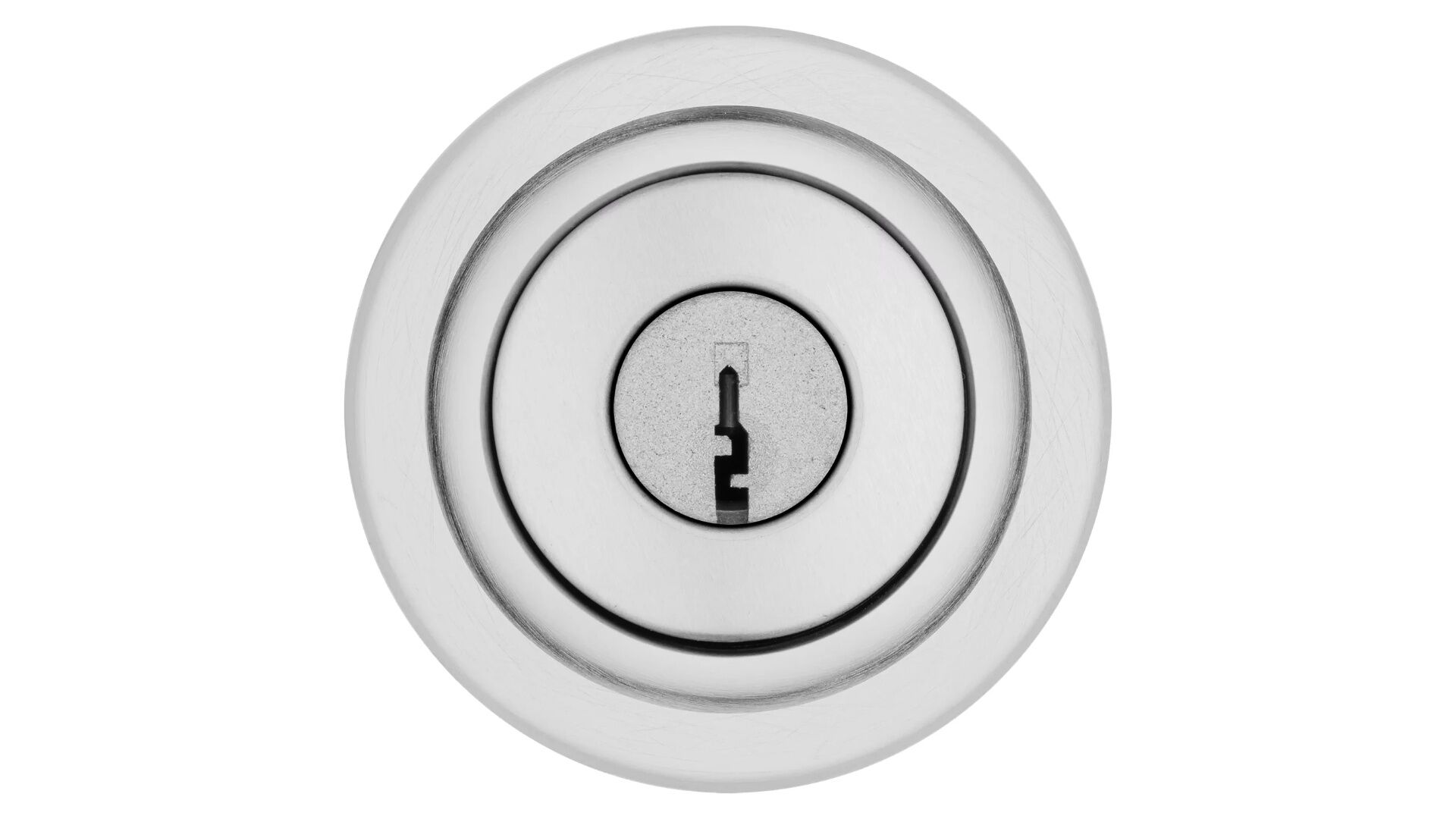 Kwikset Satin Chrome Keyed Tylo Door Knob With Pin & Tumbler