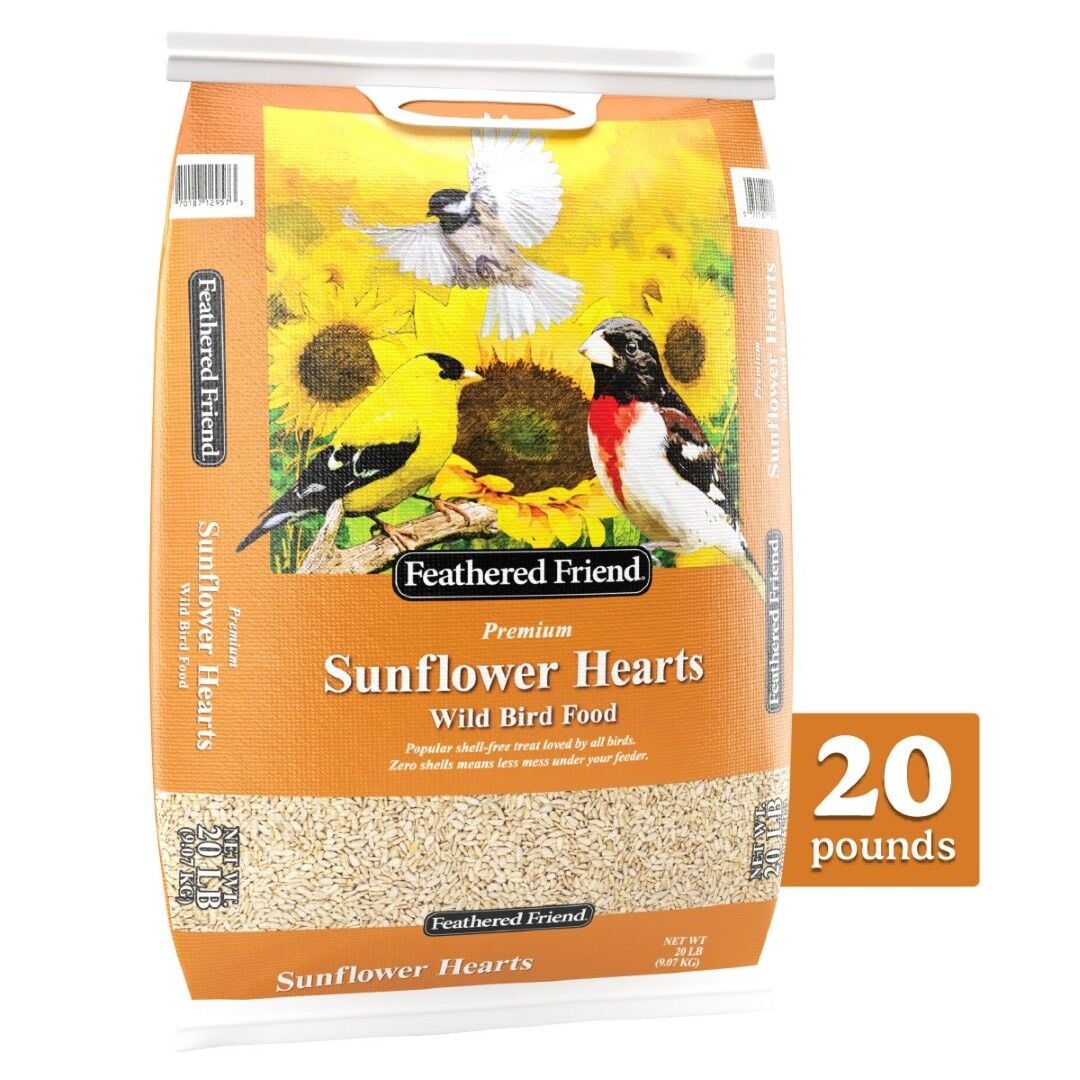 Feathered Friend Sunflower Hearts Wild Bird Food, 20 lbs.