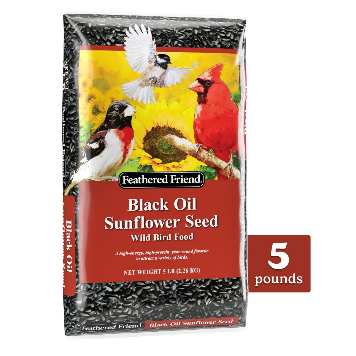 Feathered Friend Black Oil Sunflower Seed, 5 lbs.