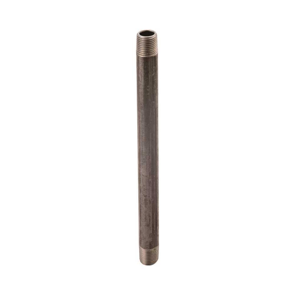 ProSource Schedule 40 Black Steel Pipe Nipple, 1/2-In x 1/2-In x 60-In