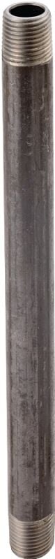ProSource Schedule 40 Black Steel Pipe Nipple, 1-In x 1-In x 18-In