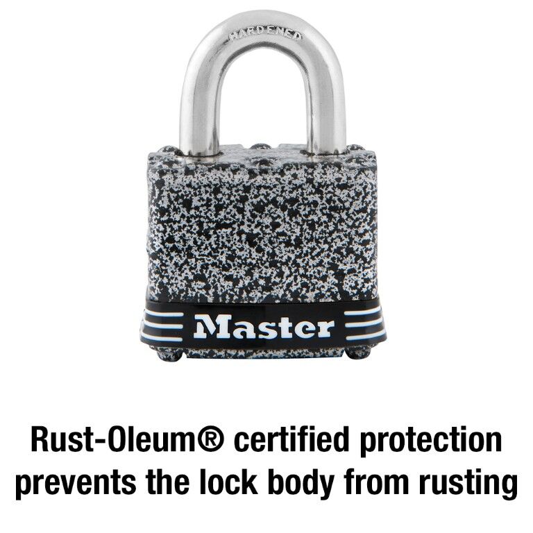 Master Lock 380D Laminated Steel Pin Tumbler Padlock, 1 9/16-In