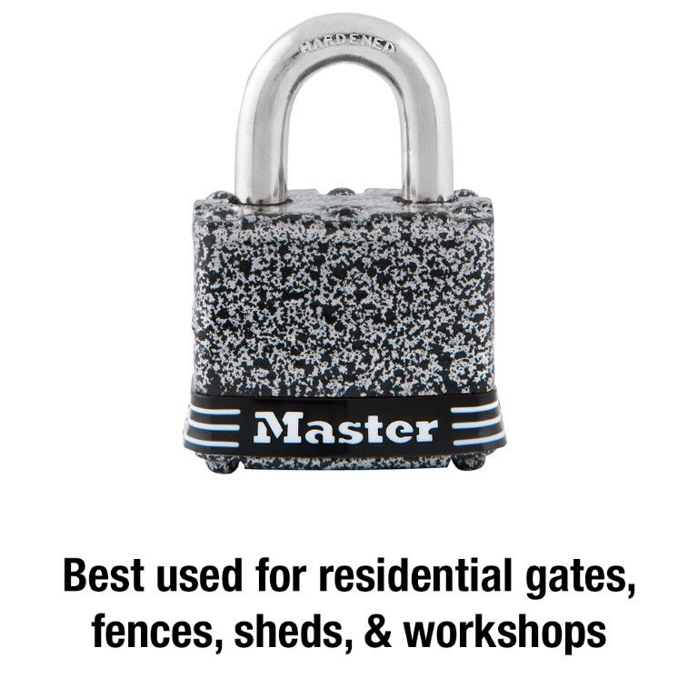 Master Lock 380D Laminated Steel Pin Tumbler Padlock, 1 9/16-In