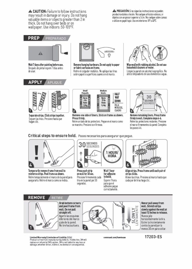 3M Command Small & Medium Picture Hanging Strips, 12-Pk