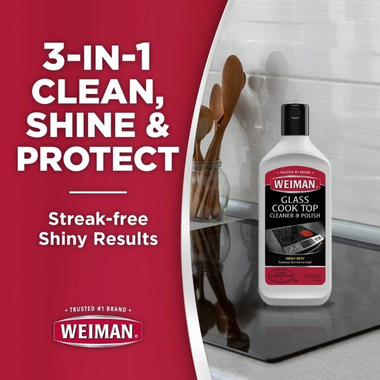 Weiman Glass Cook Top Heavy Duty Cleaner & Polish, 10-Oz