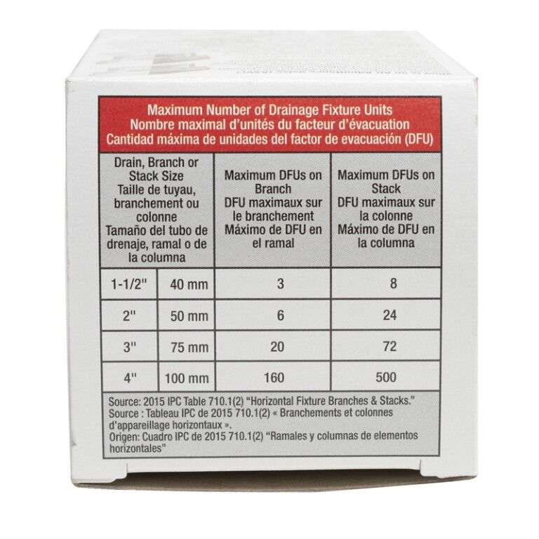 Oatey Sure-Vent 160 Branch 24 Stack DFU Air Admittance Valve, 1 1/2-In To 2-In