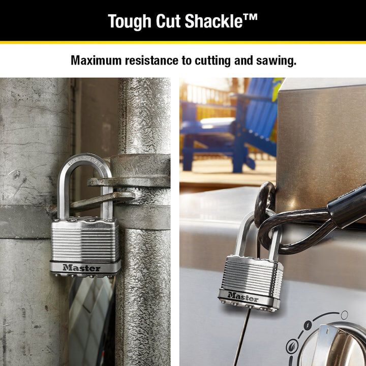 Master Lock Magnum Laminated Steel Padlock, 1 1/2-In