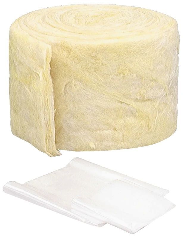 M-D Building Products Yellow Fiberglass Pipe Insulation Wrap, 6-In x 1/2-In x 25-Ft