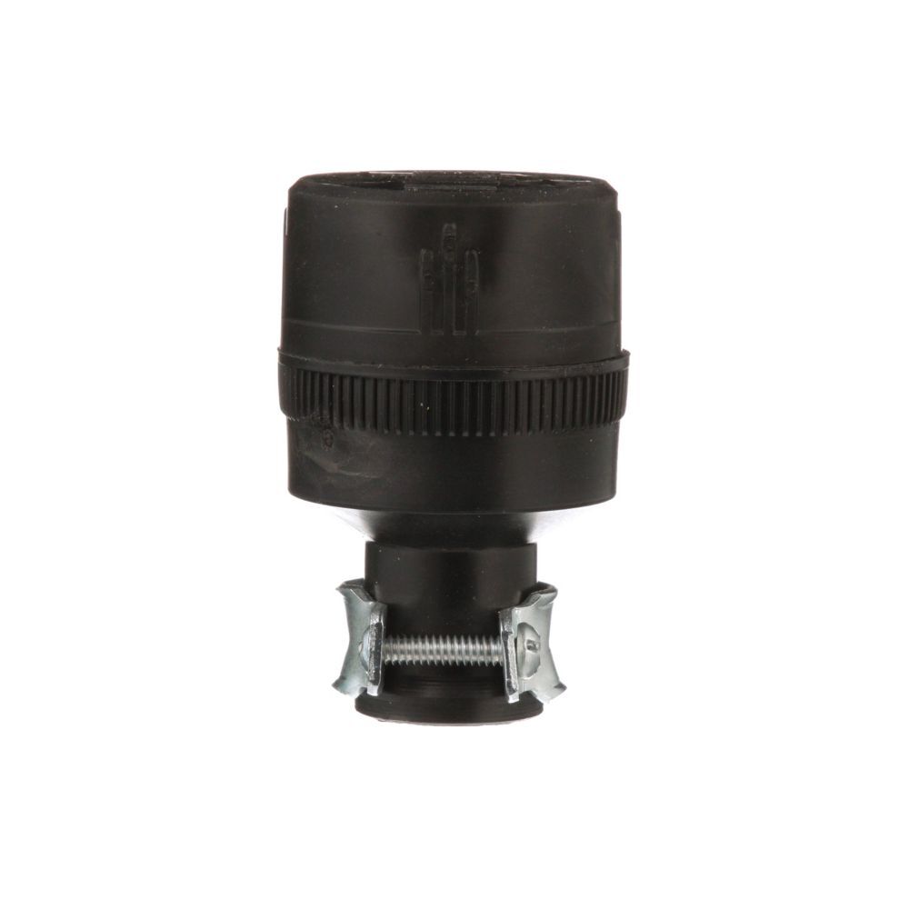 Eaton Black Rubber NEMA 1-15R Commercial Straight Blade Connector, 18-10 Gauge, 15-A, 125-V