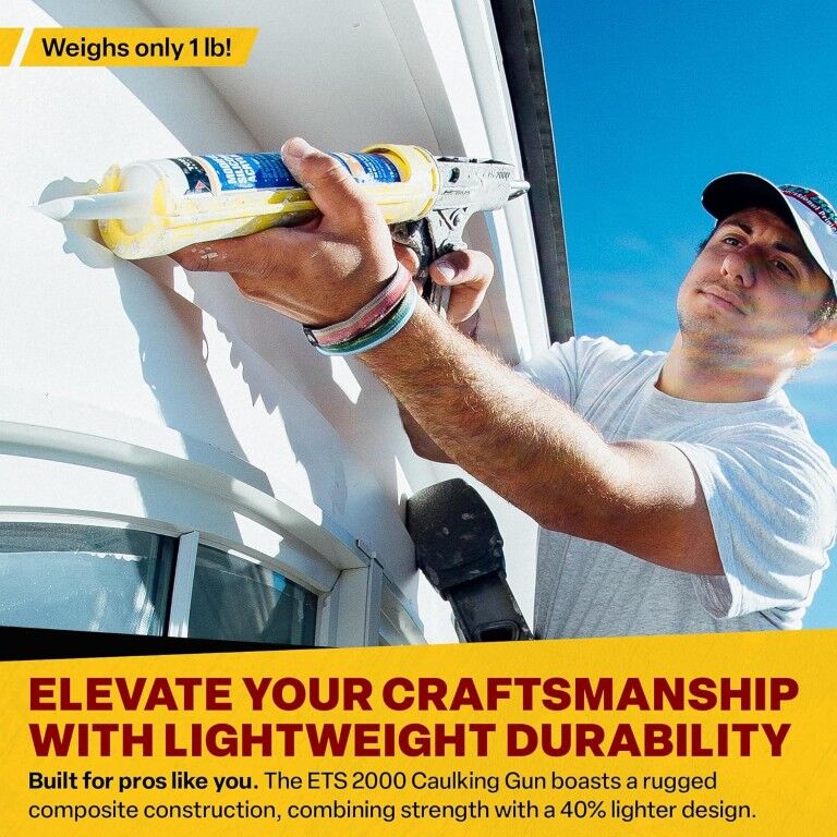 Dripless ETS2000 Ergo Composite Caulk Gun, 10-Oz
