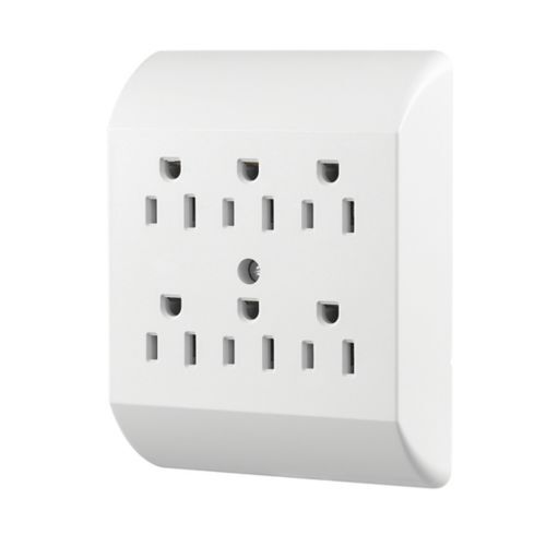 Eaton White Six Outlet, 15A, 125V