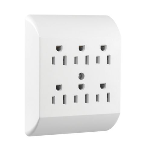 Eaton White Six Outlet, 15A, 125V