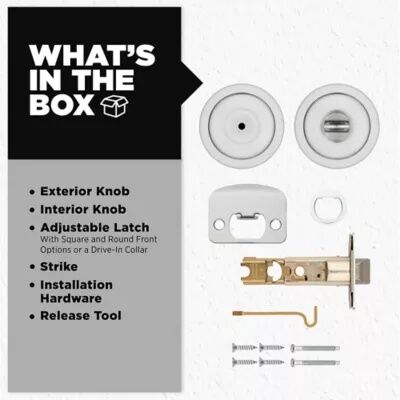 Kwikset Bed/Bath Satin Chrome Tylo Door Knob