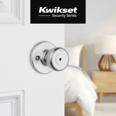 Kwikset Bed/Bath Satin Chrome Tylo Door Knob