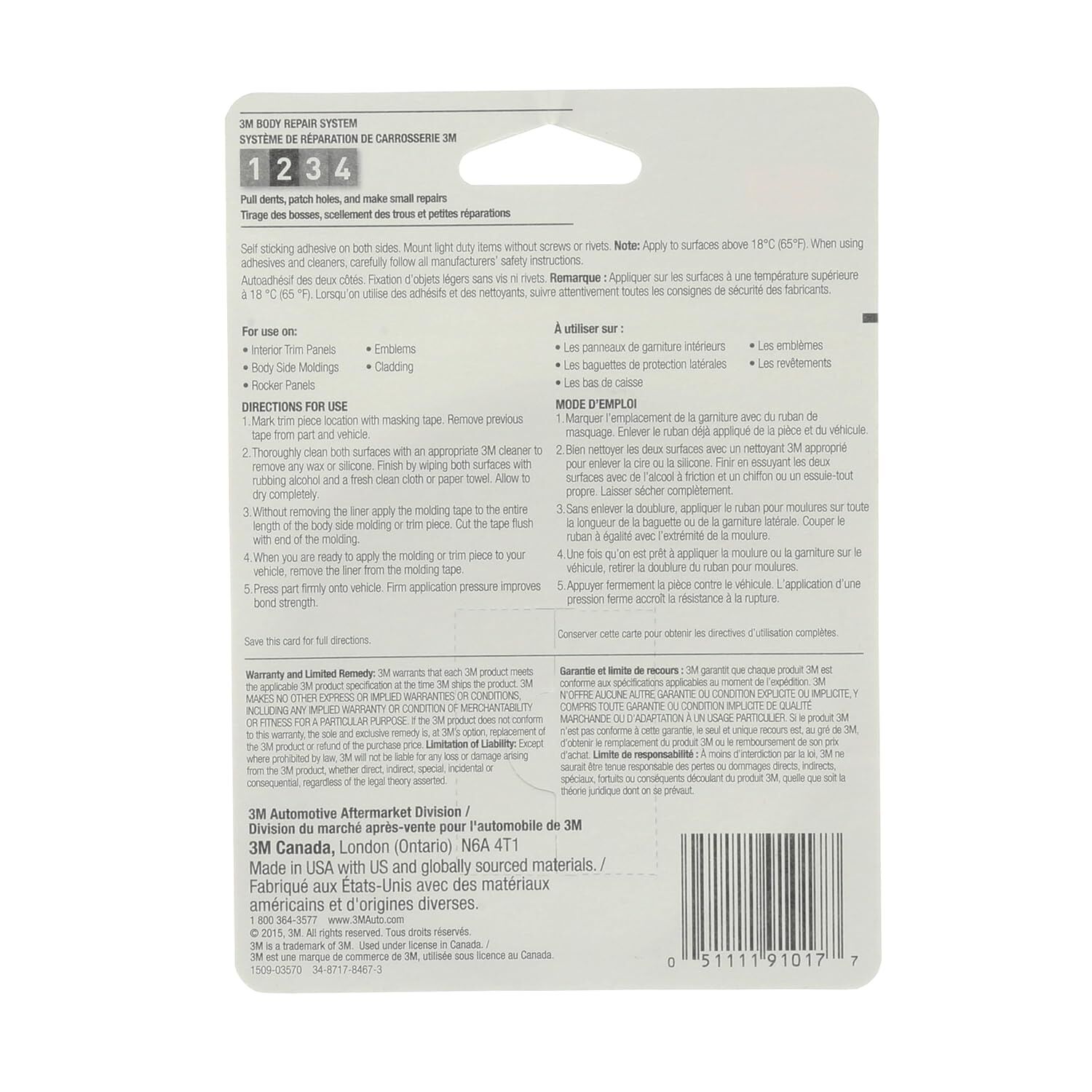 3M Super Strength Molding Tape, 1/2-In x 15-Ft