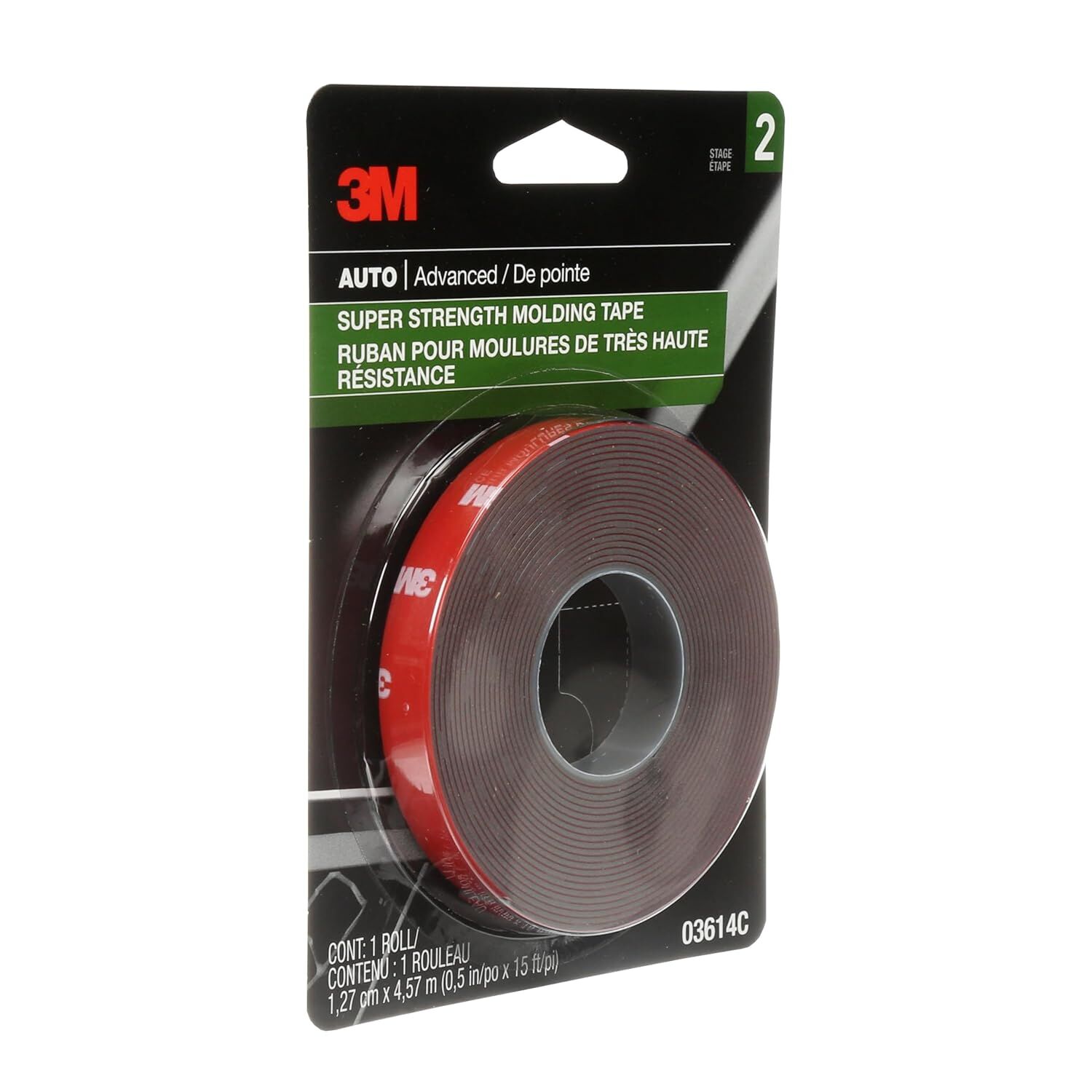 3M Super Strength Molding Tape, 1/2-In x 15-Ft