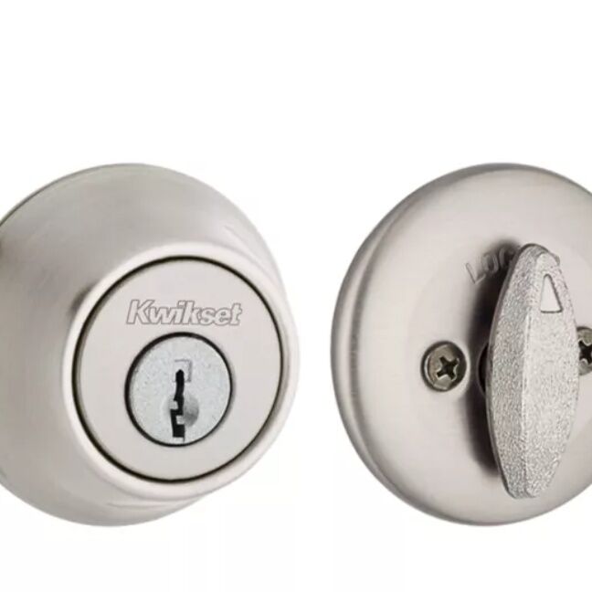 Kwikset Satin Nickel Keyed One Side 660 Deadbolt With Pin & Tumbler