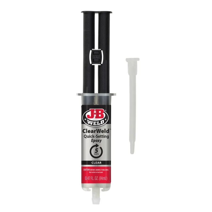 J-B Weld ClearWeld Syringe Quick Setting Epoxy, 14-ml