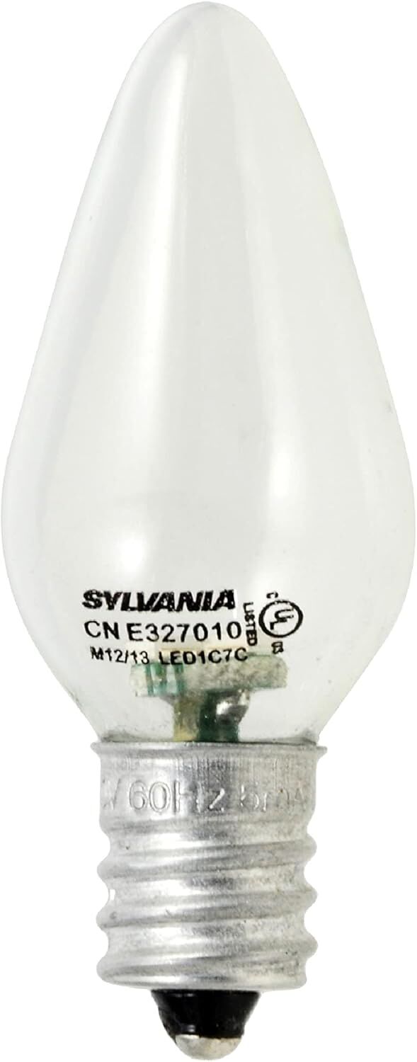 Sylvania LED C7 Accent Light Bulb, 0.6-W, 2-Pk
