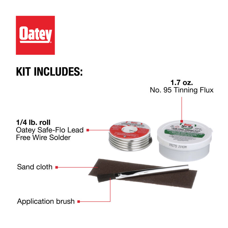 Oatey Safe-Flo Lead Free Plumbing Wire Solder Kit