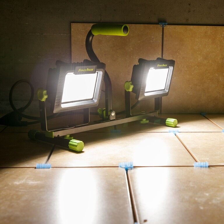 Power Smith 8000 Lumen Dual-Head LED Work Light With Tripod