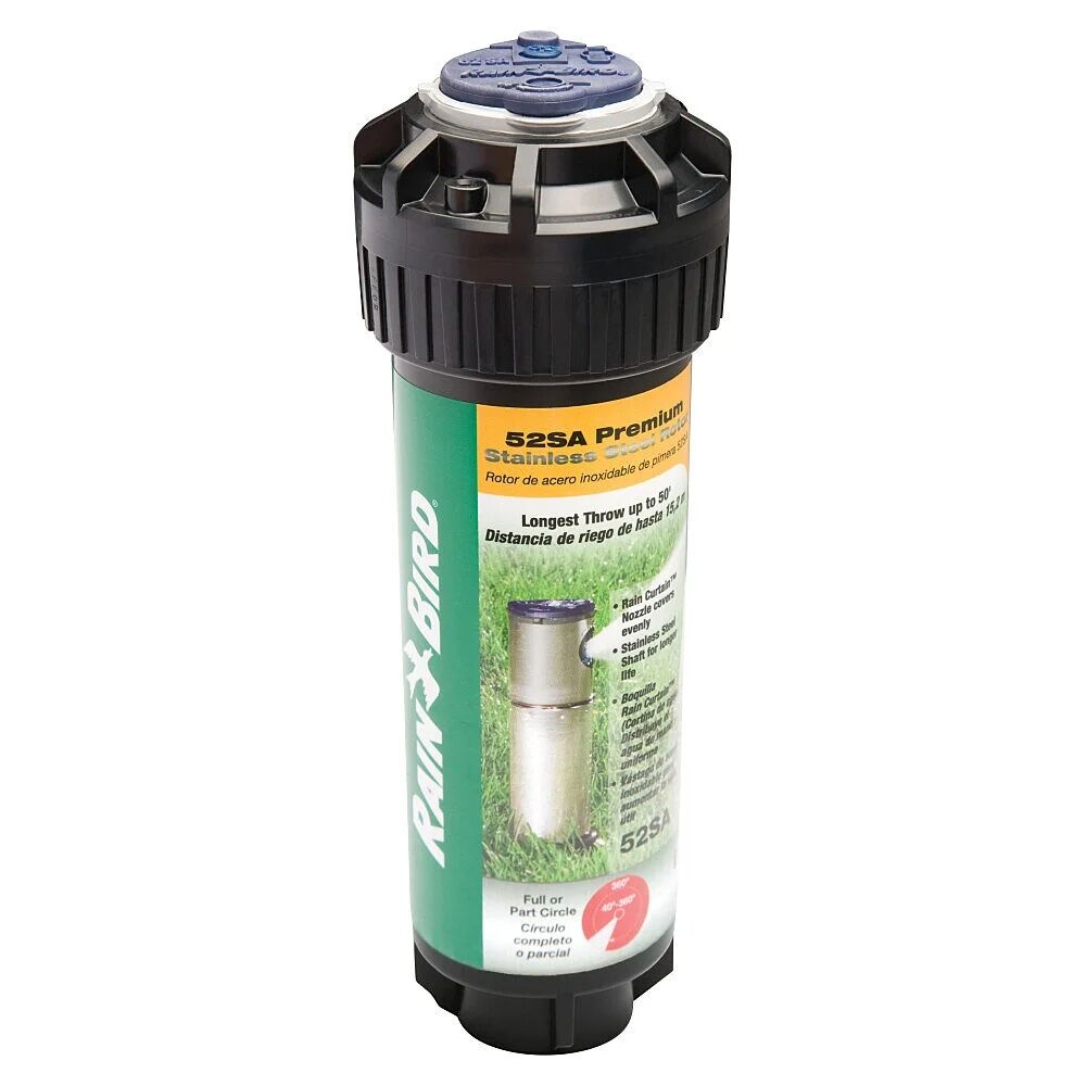Rain Bird Stainless Steel 4-In Pop-Up 40°-360° Simple Adjust Gear Drive Rotor Sprinkler, 50-Ft