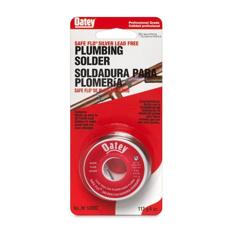 Oatey Safe-Flo Lead Free Plumbing Wire Solder, 4-Oz