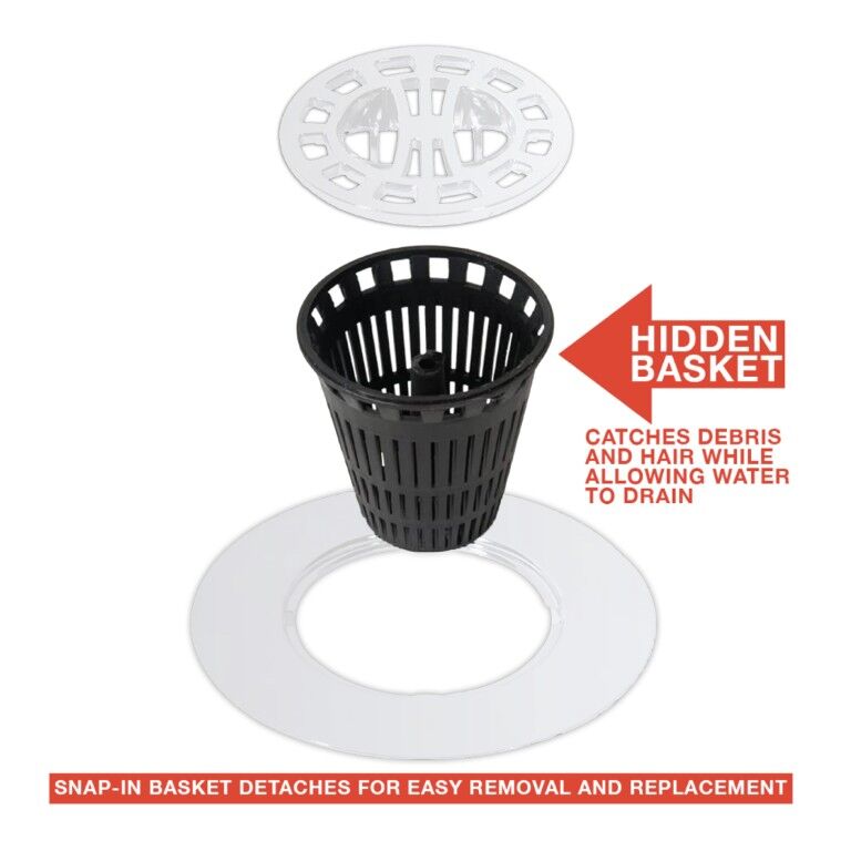 Danco White Hari Catcher Shower Drain Cover
