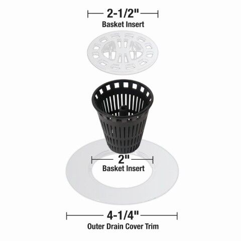 Danco White Hari Catcher Shower Drain Cover