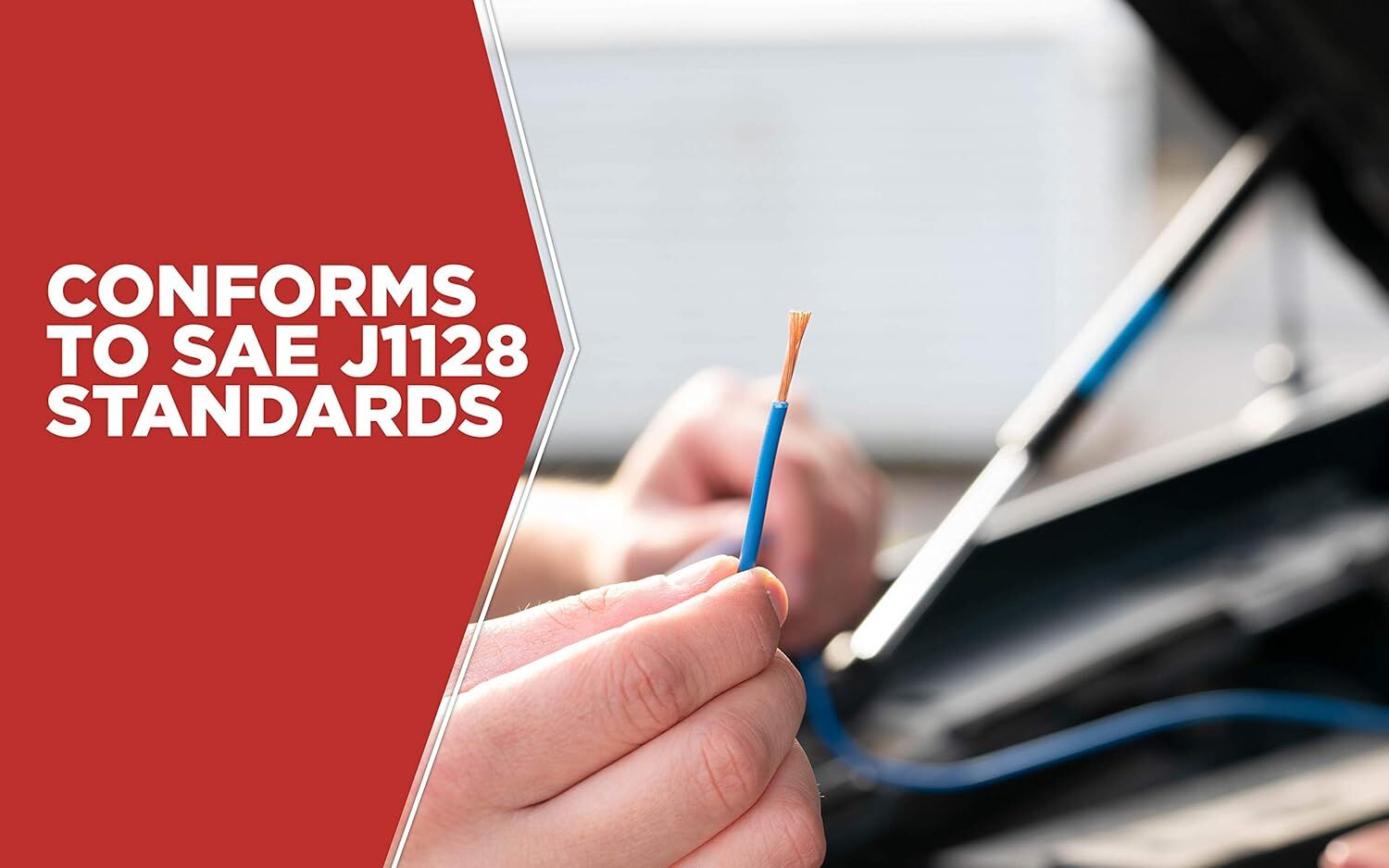 Road Power Blue 16 Gauge Automotive Copper Wire, 24-Ft