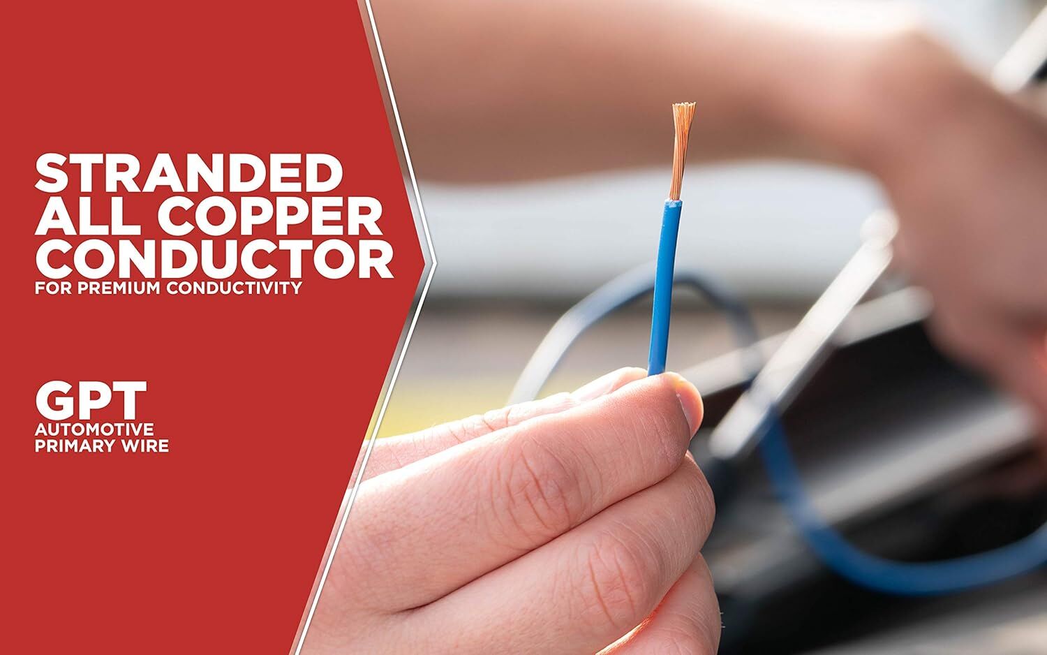 Road Power Blue 16 Gauge Automotive Copper Wire, 24-Ft