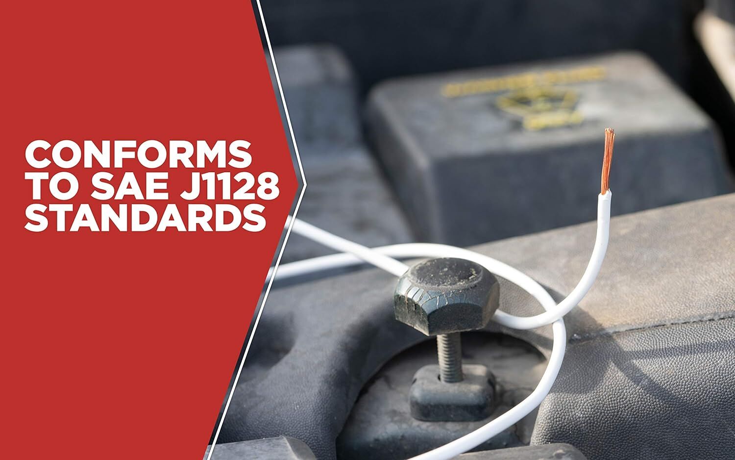 Road Power White 12-Gauge Automotive Copper Wire, 11-Ft