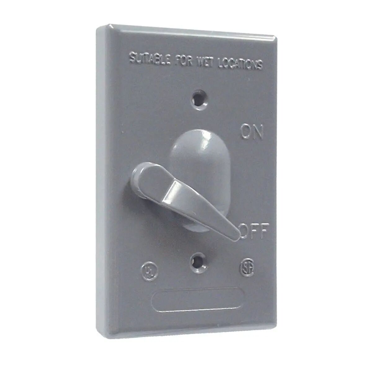 Bell Outdoor 1-Gang Gray Vertical Weatherproof 3-Way Toggle Cover, 6-A/3-A