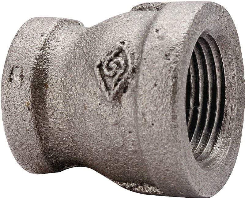 ProSource Schedule 40 Steel Reducing Pipe Coupling, 1-In FPI x 3/4-In FIP