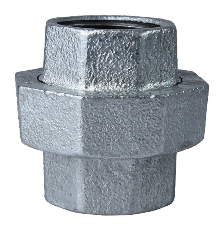 ProSource Schedule 40 Galvanized Malleable Iron Pipe Union, 1 1/2-In Threaded x 1 1/2-In Threaded