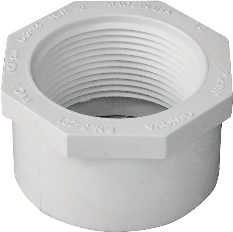 IPEX Schedule 40 PVC Reducing Bushing, 2-In Spigot x 1 1/2-In FPT