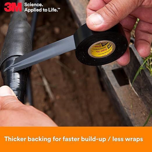 Scotch Super 33+ Black Vinyl Electrical Tape, 3/4-In x 66-Ft