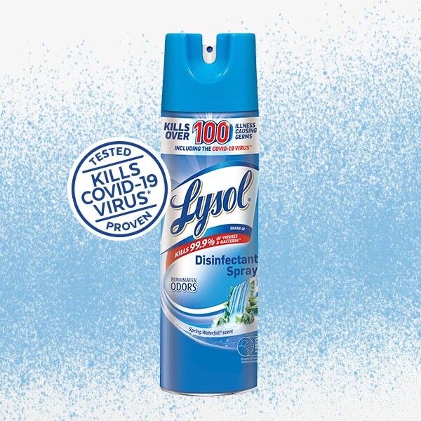 Lysol Spring Waterfall Disinfectant Spray, 19-Oz