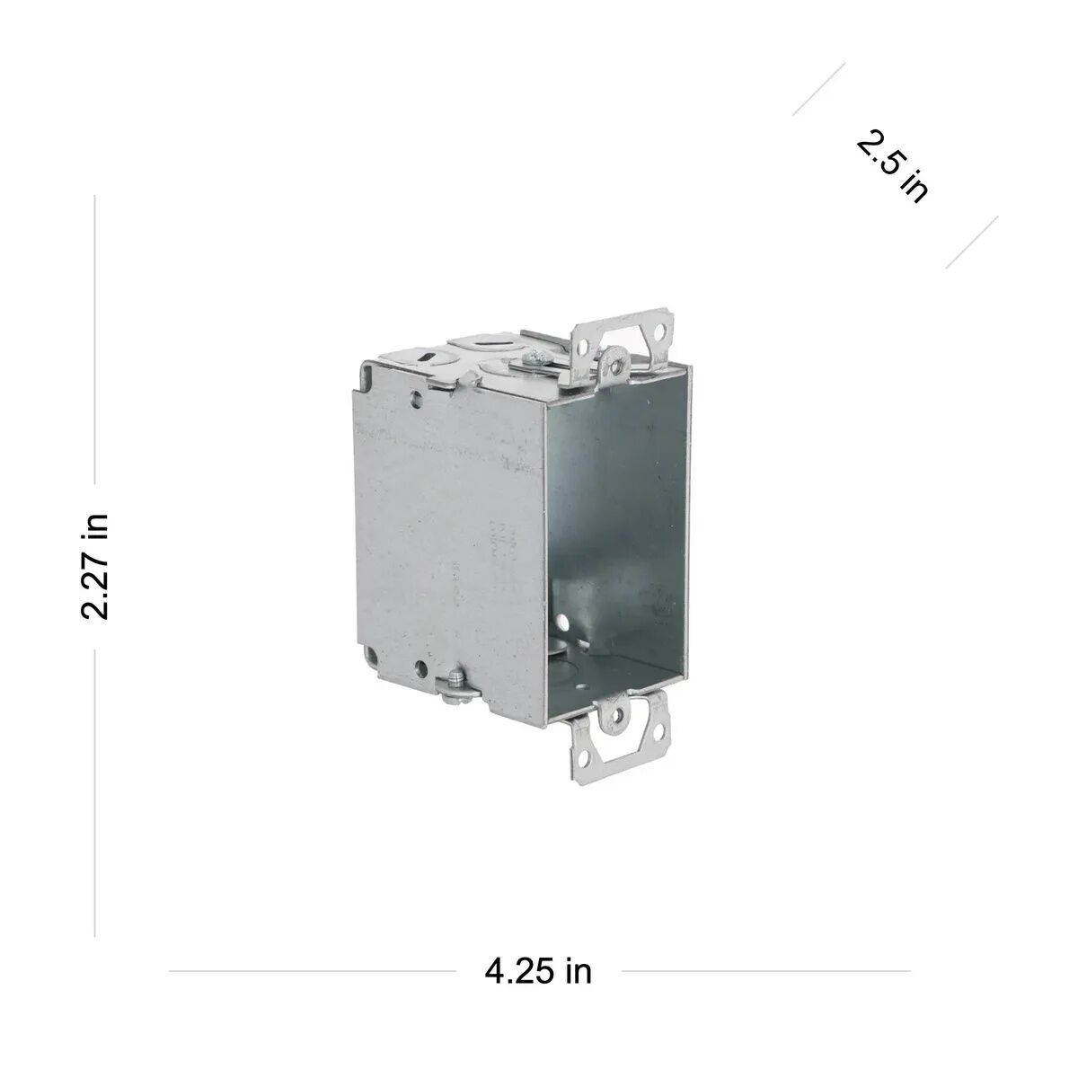 Raco 1-Gang Gangable Switch Box With 1 Knockout, NMSC Clamps, & Plaster Ears, 2 1/2-In