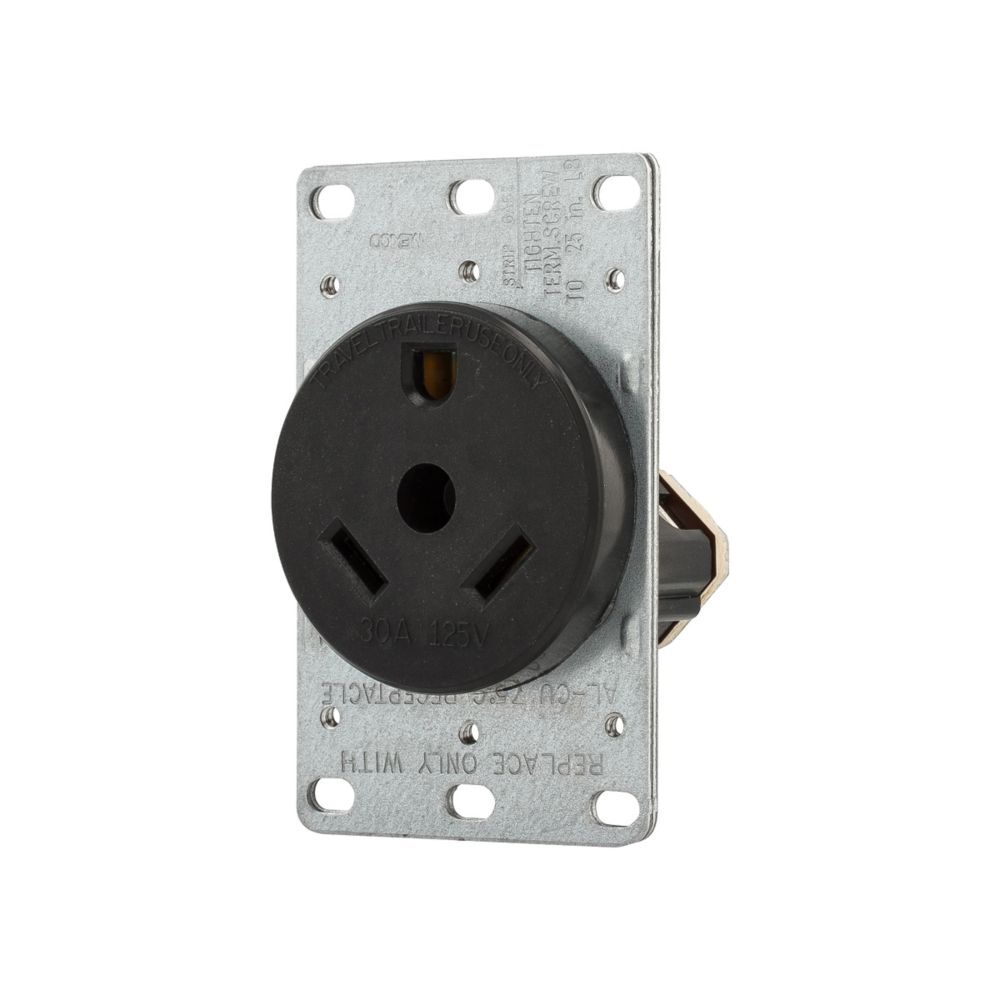 Eaton NEMA TT-30R Power Device Receptacle 12-4 Gauge, 30-A, 125-V