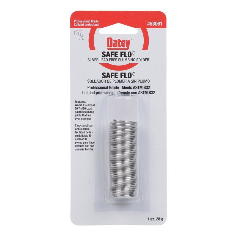 Oatey Safe-Flo Lead Free Plumbing Wire Solder, 1-Oz
